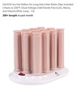 Calista 12 Long Ion Hot Rollers Travel Case Fast Heating Curl Wave Volum... - $59.31 CAD