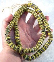 Antique African Venetian Millefiori Trade Bead Necklace Bright Colors &amp; ... - $259.00