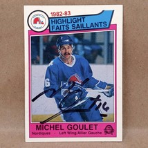 1982-1983 O-Pee-Chee #288 Michel Goulet SIGNED AUTO Quebec Nordiques Card - £3.91 GBP