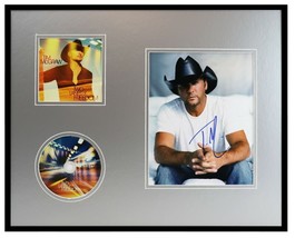 Tim McGraw Signed Framed 16x20 CD &amp; Photo Display JSA Two Lanes of Freedom - £185.09 GBP