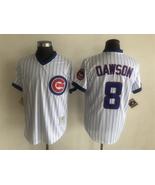 Cubs #8 Andre Dawson Jersey Old Style Uniform White Stripe - €39,08 EUR
