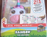 Lock N&#39; Roll Pals Rainbow The Unicorn 2-in-1 Hybrid Figure to Vehicle NIB - $14.95