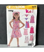 Simplicity New Look Girls Dresses Headscarf Sewing Pattern #6478 Sizes 3... - $12.96 CAD