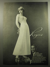 1957 Rogers Gown Advertisement - Every man wants his woman on a pedestal - £14.53 GBP