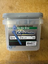 5/16 x 4&quot; TorqueMaster Concrete Screws Hex T30 Star Drive 50 pcs. - £39.49 GBP