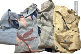 Quicksilver Waterman Lot Of 4 Button Front Shirts Men’s Size XXL Short Sleeve - £54.53 GBP