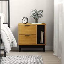 Bedside Cabinet FLAM 19.3&quot;x13.8&quot;x19.7&quot; Solid Wood Pine - $132.49