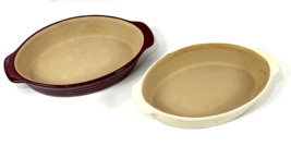 Two Pampered Chef Family Heritage Stoneware New Traditions Casserole Side Dish - £39.56 GBP