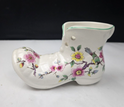 James Kent Old Foley Chinese Rose Shoe Boot Porcelain Staffordshire England Vtg - £7.15 GBP