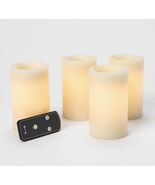 5" x 3" LED Flameless Black Wick Candle White - Threshold - $24.70