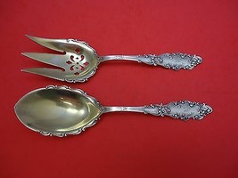 Luxembourg by Gorham Sterling Silver Salad Serving Set Goldwashed 8 1/2&quot;... - £283.26 GBP