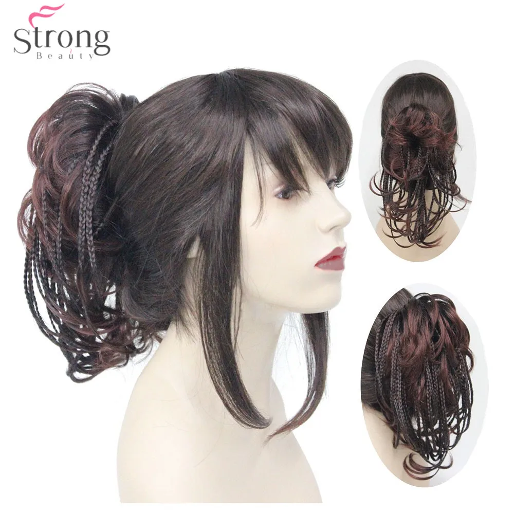 StrongBeauty Braids Braided Clip In Ponytail Hairpiece Hair Extensions Short - £16.72 GBP