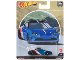 Alpine A110 Blue Metallic and Black with Graphics &quot;Auto Strasse&quot; Series Dieca... - £16.97 GBP