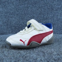 PUMA Boys Sneaker Shoes White Synthetic Hook &amp; Loop Size T 4 Medium - $23.76