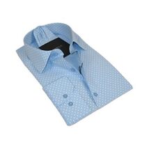 Men Shirt Hankie CASILA Turkey Cotton Blend 501920-06 Blue Polka Dots image 4