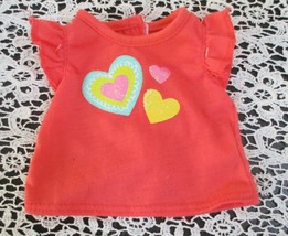 14&quot; Doll Orange Shirt With Hearts Walmart Brand - £4.69 GBP