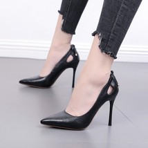 2021 Autumn New Korean Elegant High Heels Black Sexy Thin Heels Pumps Shoes Temp - £51.49 GBP