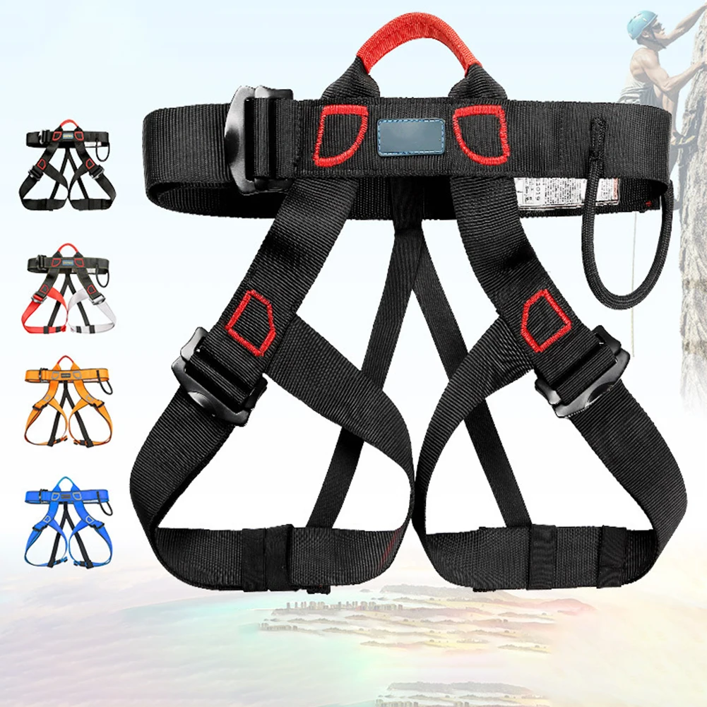 Y belt climb rock safety harness tree climbing half body harness for women men children thumb200