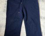 RALPH LAUREN LRL Women’s Small Blue Cotton French Terry Crop Pants EUC - $26.82