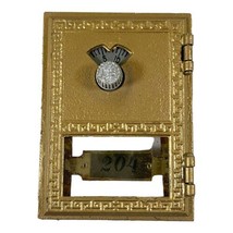 Antique Brass PO Post Office Box Door Hinged Frame #204 Turn Combination... - £36.75 GBP