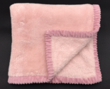Chick Pea Baby Blanket Pink Ribbed Trim - $14.99