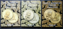 Set of 3 Harris Sacagawea Native American Small Dollar 2000-Present Folder Book - £15.97 GBP
