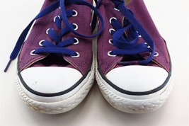 Converse All Star Purple Fabric Casual Shoes Girls Shoes Size 2 - $21.56