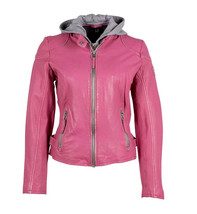 Mauritius Women&#39;s Genuine Lambskin Leather Jacket with Detachable Hoodie... - $296.57 CAD