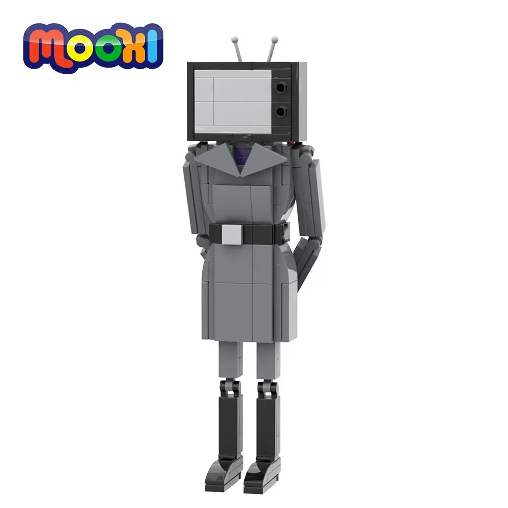 MOOXI Skibidi Toilet Man Vs Monitor 172Pcs MOC Bricks Woman TV Man Game Action - £13.71 GBP