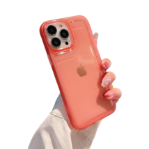 Anymob iPhone Case Orange Jelly Candy Color Transparent Air Cushion Sili... - £19.55 GBP