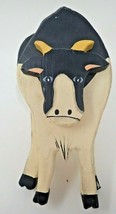 Wall Hanging Cow with Udders 3D Smooshed Vintage 1980s - $15.15