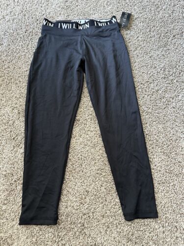 Energie Womens Black Capri pull On athleisure Leggings size Medium Ultra... - $21.49