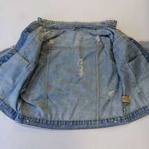 Highway Jeans Women's Blue Cotton Blend Distressed Denim Jacket Pockets Size L image 11