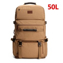 Canvas Backpack For Men Large Capacity BackpaWomen 50L 80L Hand Hiking Camping B - £101.96 GBP