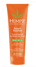 Hempz Yuzu &amp; Starfruit Self-Tanning Creme with SPF 30, 6.76 Oz. - £23.18 GBP