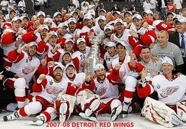 Detroit Red Wings 2007-08 8X10 Photo Hockey Nhl Stanley Cup Champs Picture Borde - £3.94 GBP