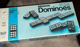 VINTAGE 1970 Halsam Dragon Double Nine Dominoes Milton Bradley (55 pieces) - £8.65 GBP