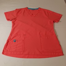 Carhartt Force Scrub Top Women&#39;s M Peach V-Neck Nurse Medical C12110 Che... - $242.28 MXN