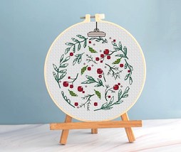 Christmas Bauble Cross Stitch Winter Pattern Pdf - Xmas ornament cross stitch  - £3.10 GBP