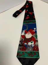 Tie 1980s Christmas Cowboy Santa Claus MMG Hallmark Special Ties Happy H... - $14.85