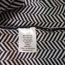 ELLE RN#73277 Women's Black & White Cotton Blend Pull-On Skirt Size Medium image 4