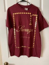 Popular Poison Savage Lifestyle&quot; Wine and Gold Unisex Size L T-Shirt NWT - $14.94