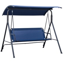 Outsunny 3-Person Porch Swing: Steel Frame, Canopy - $169.99