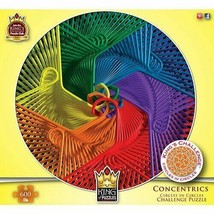 King of Puzzles Concentrics Circles in Circles Challenge 600 Pc Puzzle -... - $17.59