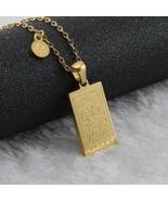 Personalized Libra Zodiac Necklace - 18K Gold Plated Stainless Steel - H... - $29.69