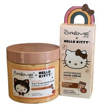 Creme Shop x Hello Kitty Halloween Caramel Pumpkin Latte Body Scrub &amp; Ha... - $41.48