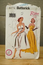 6174 8-12 Retro Butterick 1952 Ladies Dress Costume Sewing Pattern Uncut - £10.10 GBP