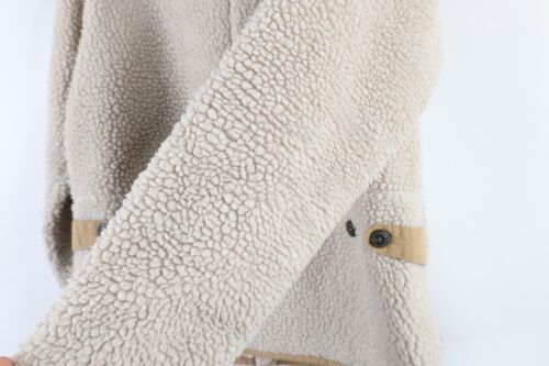 Patagonia Womens Medium Distressed Deep Pile Fleece Divided Sky Jacket Beige Item image 12