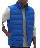 Gap Mens Admiral Blue Full Zip Warmest Puffer Vest Jacket Coat Large L 7... - £34.78 GBP