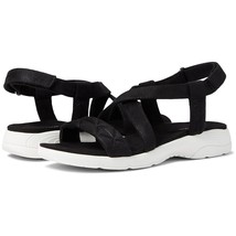 Easy Spirit Women Strappy Sport Sandals Treasur 2 Size US 8W Black - £30.07 GBP